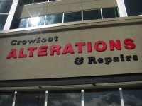 Store front for Crowfoot Alterations & Repairs