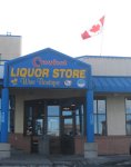 Store front for Crowfoot Liquor Store