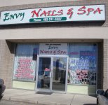 Store front for Envy Nails & Spa
