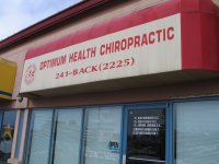 Store front for Optimum Health Chiropractic