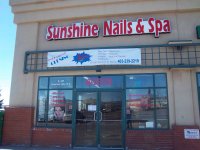 Store front for Sunshine Nails & Spa