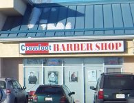 Store front for Crowfoot Barber & Styling Shop