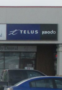 Store front for Tom Harris TELUS & Koodo Store